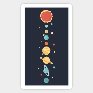 Cute colored planets Sticker